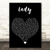 Little River Band Lady Black Heart Decorative Wall Art Gift Song Lyric Print