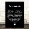 George Ezra Barcelona Black Heart Decorative Wall Art Gift Song Lyric Print