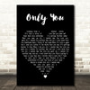 Alison Moyet Only You Black Heart Decorative Wall Art Gift Song Lyric Print