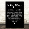 Coldplay In My Place Black Heart Decorative Wall Art Gift Song Lyric Print