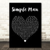 Shinedown Simple Man Black Heart Decorative Wall Art Gift Song Lyric Print