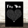 Roses & Frey For You Black Heart Decorative Wall Art Gift Song Lyric Print