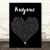 Justin Bieber Anyone Black Heart Decorative Wall Art Gift Song Lyric Print
