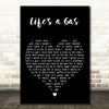 T. Rex Lifes a Gas Black Heart Decorative Wall Art Gift Song Lyric Print