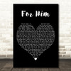 Troye Sivan For Him Black Heart Decorative Wall Art Gift Song Lyric Print