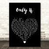 Steve Lacy Only If Black Heart Decorative Wall Art Gift Song Lyric Print