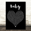 Justin Bieber Baby Black Heart Decorative Wall Art Gift Song Lyric Print