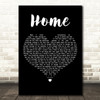 One Direction Home Black Heart Decorative Wall Art Gift Song Lyric Print
