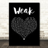 Skunk Anansie Weak Black Heart Decorative Wall Art Gift Song Lyric Print