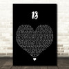 One Direction 18 Black Heart Decorative Wall Art Gift Song Lyric Print