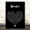 Coldplay Sparks Black Heart Decorative Wall Art Gift Song Lyric Print
