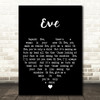 Jim Capaldi Eve Black Heart Decorative Wall Art Gift Song Lyric Print