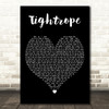 LP Tightrope Black Heart Decorative Wall Art Gift Song Lyric Print