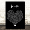 Prince Seven Black Heart Decorative Wall Art Gift Song Lyric Print