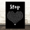Erasure Stop Black Heart Decorative Wall Art Gift Song Lyric Print