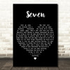 James Seven Black Heart Decorative Wall Art Gift Song Lyric Print
