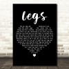 ZZ Top Legs Black Heart Decorative Wall Art Gift Song Lyric Print