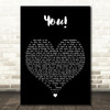 Lany You! Black Heart Decorative Wall Art Gift Song Lyric Print
