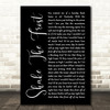 Tyler Childers & The Highwall Shake The Frost Black Script Decorative Wall Art Gift Song Lyric Print