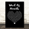 Mike + The Mechanics Word Of Mouth Black Heart Song Lyric Wall Art Print