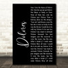 Frank Sinatra feat. The Pied Pipers Dolores Black Script Decorative Wall Art Gift Song Lyric Print
