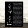Falling In Reverse Popular Monster Black Script Decorative Wall Art Gift Song Lyric Print
