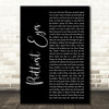 The Beautiful South Prettiest Eyes Black Script Decorative Wall Art Gift Song Lyric Print
