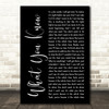 Two Door Cinema Club What You Know Black Script Decorative Wall Art Gift Song Lyric Print