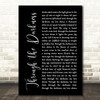 Tiger Army Through the Darkness Black Script Decorative Wall Art Gift Song Lyric Print
