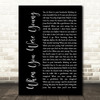 The Killers When You Were Young Black Script Decorative Wall Art Gift Song Lyric Print