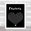Mumford & Sons Forever Black Heart Song Lyric Wall Art Print