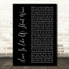 Martha Reeves & The Vandellas (Love Is Like A) Heat Wave Black Script Song Lyric Print
