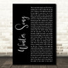 Sara Bareilles & Ingrid Michaelson Winter Song Black Script Wall Art Song Lyric Print