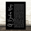 Martina McBride A Broken Wing Black Script Decorative Wall Art Gift Song Lyric Print