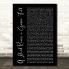 Bob Dylan A Hard Rain's a Gonna Fall Black Script Decorative Gift Song Lyric Print