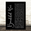 Kings Of Leon Beautiful War Black Script Decorative Wall Art Gift Song Lyric Print