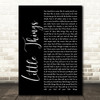 One Direction Little Things Black Script Decorative Wall Art Gift Song Lyric Print