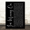 Rascal Flatts I'm Moving On Black Script Decorative Wall Art Gift Song Lyric Print