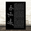 Ozzy Osbourne Here For You Black Script Decorative Wall Art Gift Song Lyric Print
