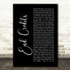 Chase & Status End Credits Black Script Decorative Wall Art Gift Song Lyric Print