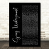 The Jam Going Underground Black Script Decorative Wall Art Gift Song Lyric Print