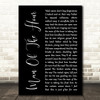 Pearl Jam Man Of The Hour Black Script Decorative Wall Art Gift Song Lyric Print