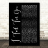 Chaka Khan I Feel For You Black Script Decorative Wall Art Gift Song Lyric Print