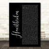 Yungeen Ace Heartbroken Black Script Decorative Wall Art Gift Song Lyric Print