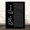 Tanya Tucker Delta Dawn Black Script Decorative Wall Art Gift Song Lyric Print