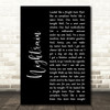 Guns N Roses Nightrain Black Script Decorative Wall Art Gift Song Lyric Print