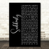 Angry Anderson Suddenly Black Script Decorative Wall Art Gift Song Lyric Print
