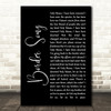 Elton John Border Song Black Script Decorative Wall Art Gift Song Lyric Print