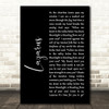 Porcupine Tree Lazarus Black Script Decorative Wall Art Gift Song Lyric Print