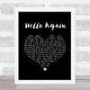 Neil Diamond Hello Again Black Heart Song Lyric Wall Art Print